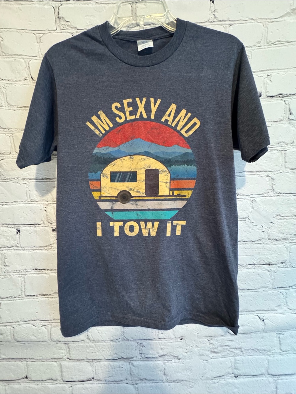 Camper Tee Charcoal Graphic Tee "I'm Sexy and I Tow It" Small